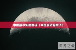 中国最恐怖的匪徒（中国最恐怖案子）