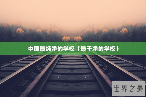 中国最纯净的学校（最干净的学校）
