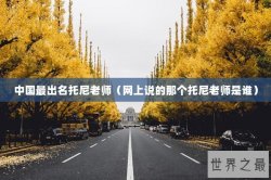 中国最出名托尼老师（网上说的那个托尼老师是谁）