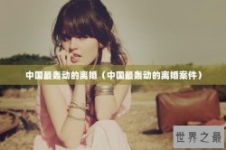 中国最轰动的离婚（中国最轰动的离婚案件）