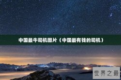 中国最牛司机图片（中国最有钱的司机）