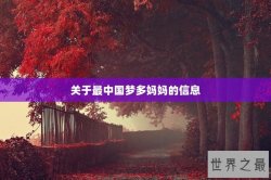 关于最中国梦多妈妈的信息
