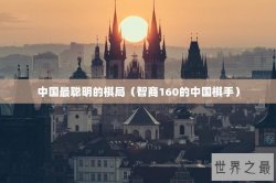 中国最聪明的棋局（智商160的中国棋手）