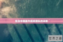 包含中国最牛搞笑团队的词条