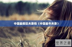 中国最疯狂夫妻档（中国最牛夫妻）