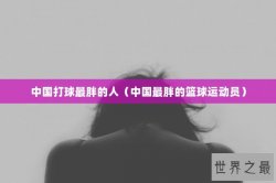 中国打球最胖的人（中国最胖的篮球运动员）