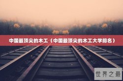 中国最顶尖的木工（中国最顶尖的木工大学排名）