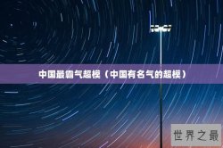 中国最霸气超模（中国有名气的超模）