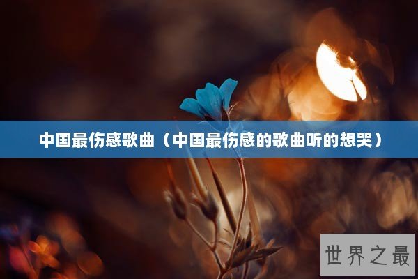 中国最伤感歌曲（中国最伤感的歌曲听的想哭）