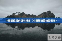 中国最值钱的证书排名（中国比较值钱的证书）