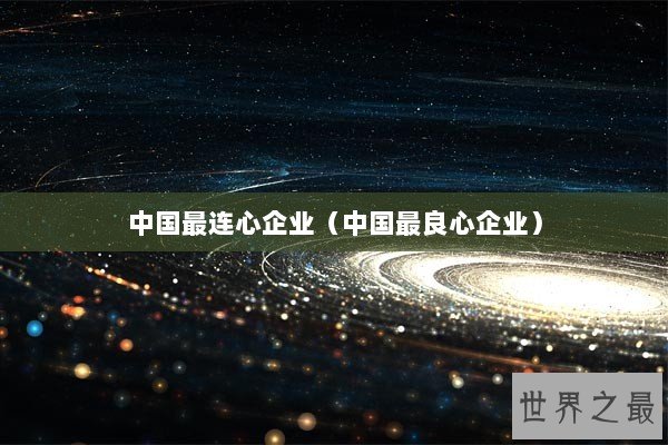 中国最连心企业（中国最良心企业）