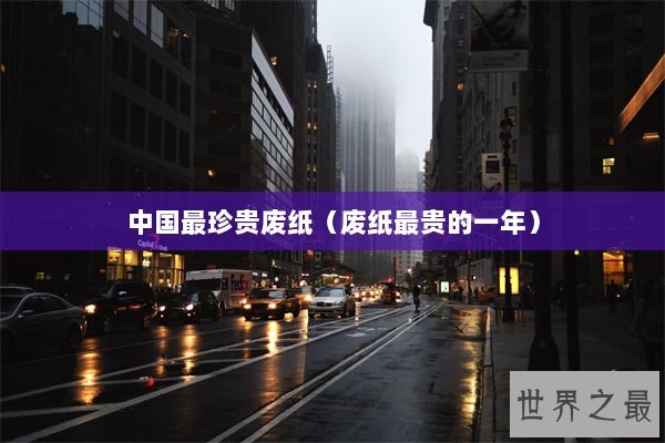 中国最珍贵废纸（废纸最贵的一年）