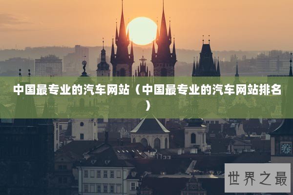 中国最专业的汽车网站（中国最专业的汽车网站排名）