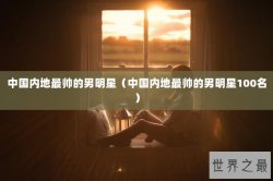 中国内地最帅的男明星（中国内地最帅的男明星100名）