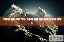 中国最便宜牛肉市场（中国最便宜的牛肉批发地是哪?）