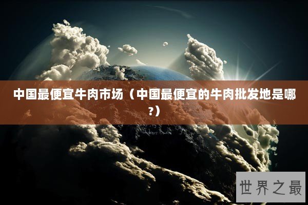 中国最便宜牛肉市场（中国最便宜的牛肉批发地是哪?）