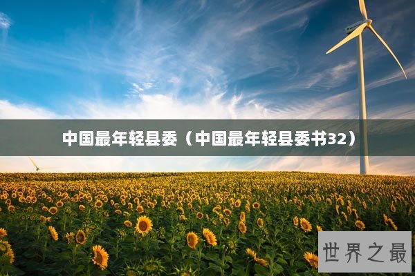 中国最年轻县委（中国最年轻县委书32）