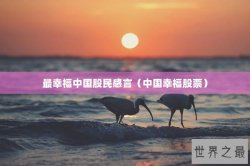 最幸福中国股民感言（中国幸福股票）
