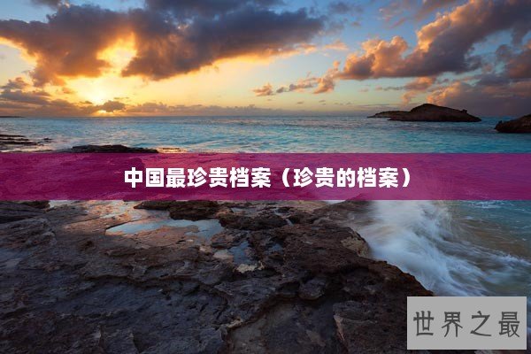 中国最珍贵档案(珍贵的档案) 中国最珍贵档案(珍贵的档案)