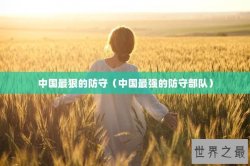 中国最狠的防守（中国最强的防守部队）