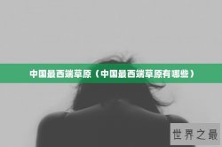 中国最西端草原（中国最西端草原有哪些）