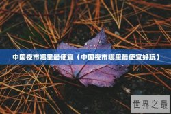 中国夜市哪里最便宜（中国夜市哪里最便宜好玩）