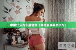 中国什么汽车最便宜（中国最实惠的汽车）