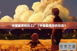 中国最黑暗的工厂（中国最黑暗的社会）
