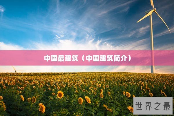 中国最建筑（中国建筑简介）
