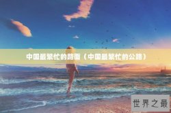 中国最繁忙的路面（中国最繁忙的公路）