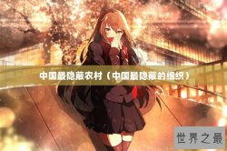中国最隐蔽农村（中国最隐蔽的组织）