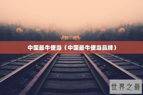 中国最牛便当（中国最牛便当品牌）