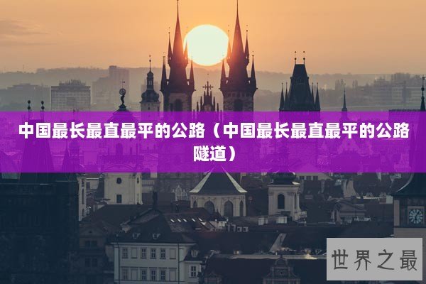 中国最长最直最平的公路（中国最长最直最平的公路隧道）