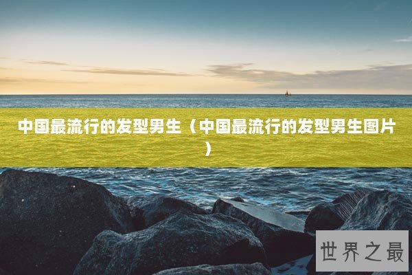 中国最流行的发型男生（中国最流行的发型男生图片）