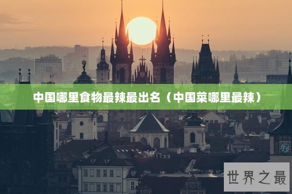 中国哪里食物最辣最出名（中国菜哪里最辣）