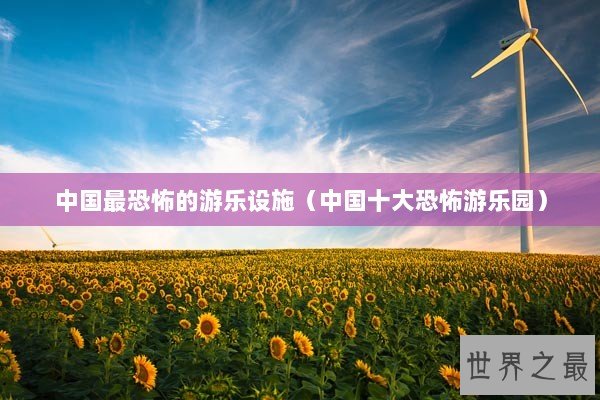 中国最恐怖的游乐设施(中国十大恐怖游乐园) 中国最恐怖的游乐设施(中国十大恐怖游乐园)