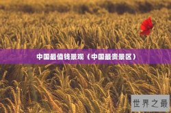 中国最值钱景观（中国最贵景区）