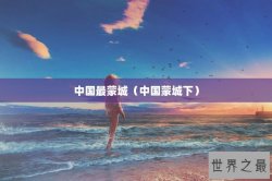 中国最蒙城（中国蒙城下）