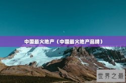 中国最火地产（中国最火地产品牌）