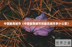 中国最南城市（中国最南城市到最北城市多少公里）