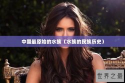 中国最原始的水族（水族的民族历史）