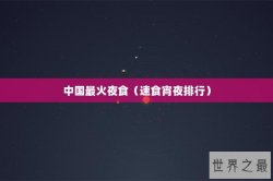 中国最火夜食（速食宵夜排行）
