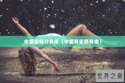 中国最粗壮脊梁（中国脊梁都有谁）