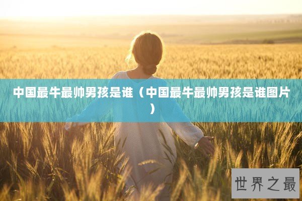 中国最牛最帅男孩是谁（中国最牛最帅男孩是谁图片）