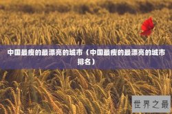 中国最瘦的最漂亮的城市（中国最瘦的最漂亮的城市排名）