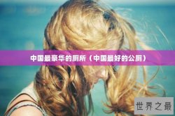 中国最豪华的厕所（中国最好的公厕）