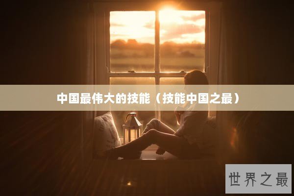 中国最伟大的技能（技能中国之最）