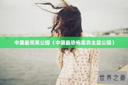 中国最荒芜公园（中国最恐怖废弃主题公园）