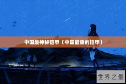 中国最神秘铠甲（中国最重的铠甲）