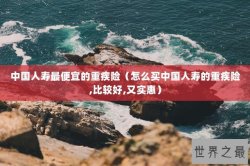 中国人寿最便宜的重疾险（怎么买中国人寿的重疾险,比较好,又实惠）